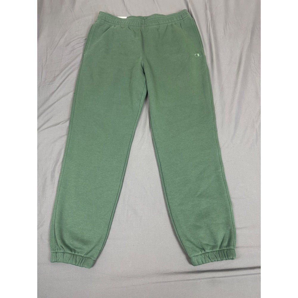 Champion Mens Fleece Sweatpants Green Joggers Size Large NWT Cotton Blend